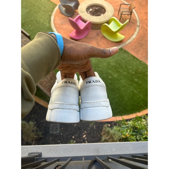 White Leather Prada Shoes Men’s
